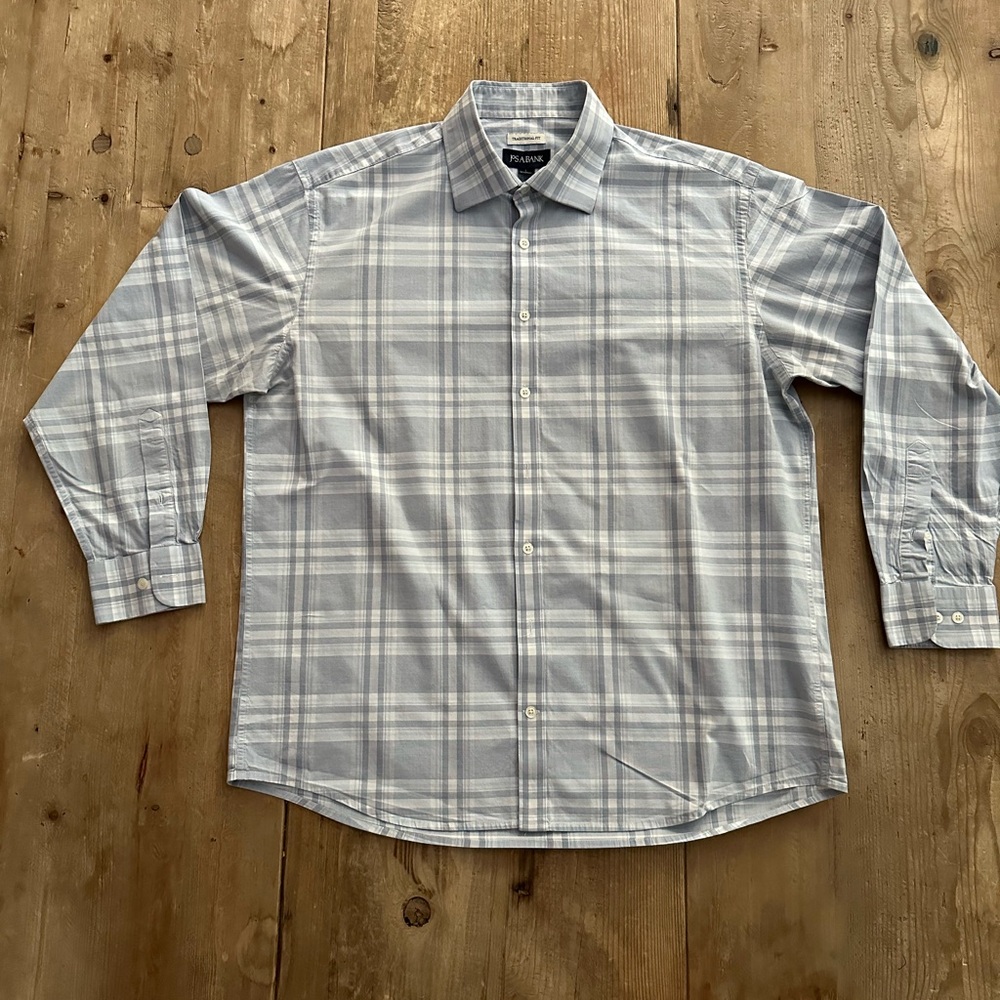 Jos. A. Bank Men's Gray Traditional Fit Shirt Large